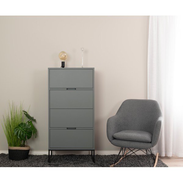 Šedozelená vysoká komoda 60x127 cm Lipp - Tenzo-image-1