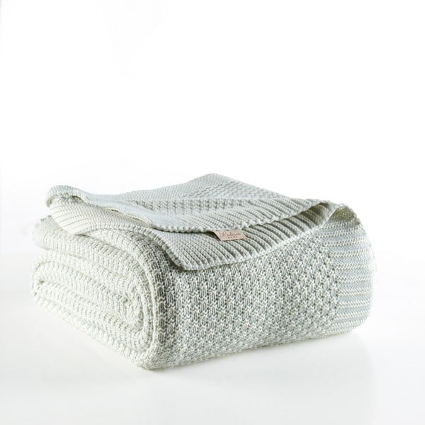 Mentolově modrý přehoz přes postel s příměsí bavlny Homemania Decor Silvi, 220 x 240 cm-image-1