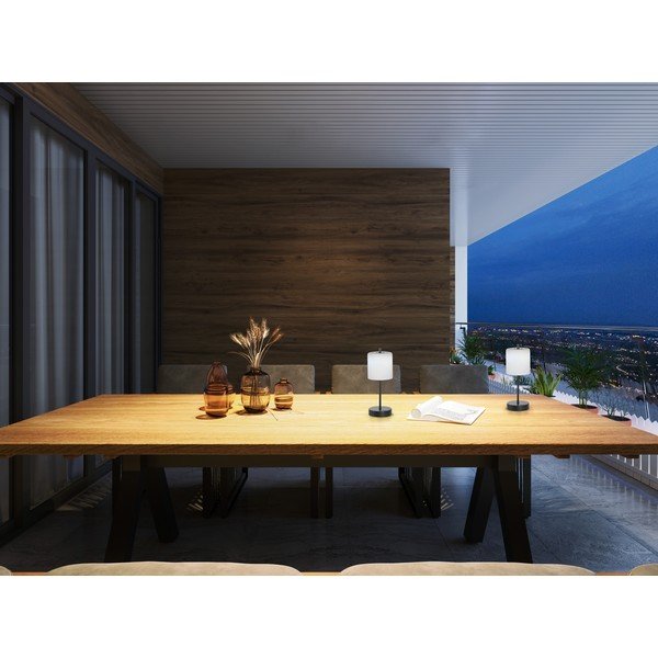 Černobílá LED stmívatelná stolní lampa (výška 34,5 cm) Riva – Fischer & Honsel-image-1