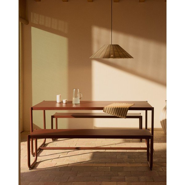Béžové stínidlo z umělého ratanu ø 70 cm Saranella – Kave Home-image-1