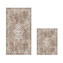 Hnědé koupelnové předložky v sadě 2 ks 60x100 cm – Foutastic