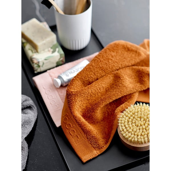 Oranžový ručník z froté bavlny Södahl Clay, 30 x 30 cm-image-1