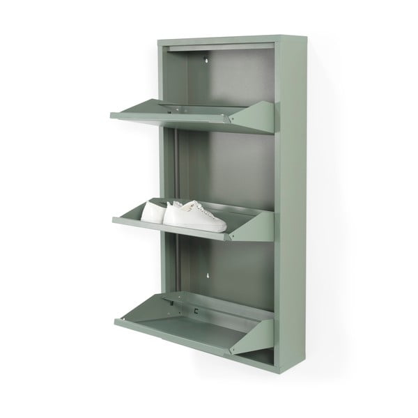 Šedozelený kovový výklopný botník 50x103x15 cm Billy – Spinder Design-image-2