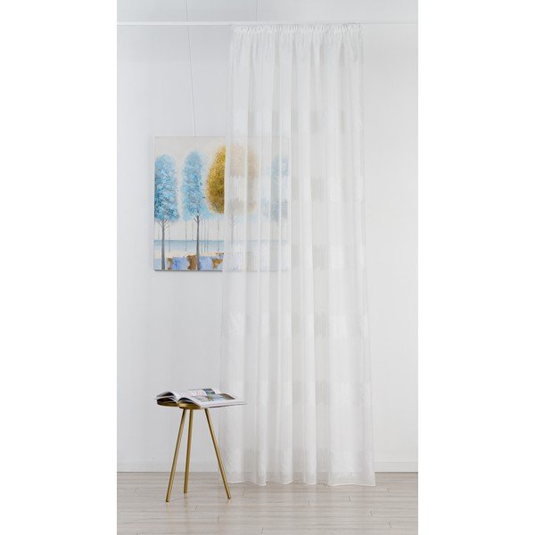 Bílá záclona 140x260 cm Musette – Mendola Fabrics-image-1