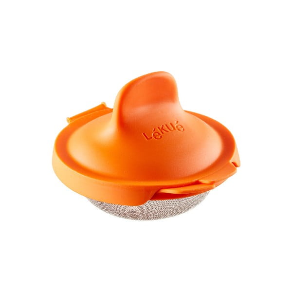 Oranžová silikonová formička na ztracené vejce Lékué Pouched