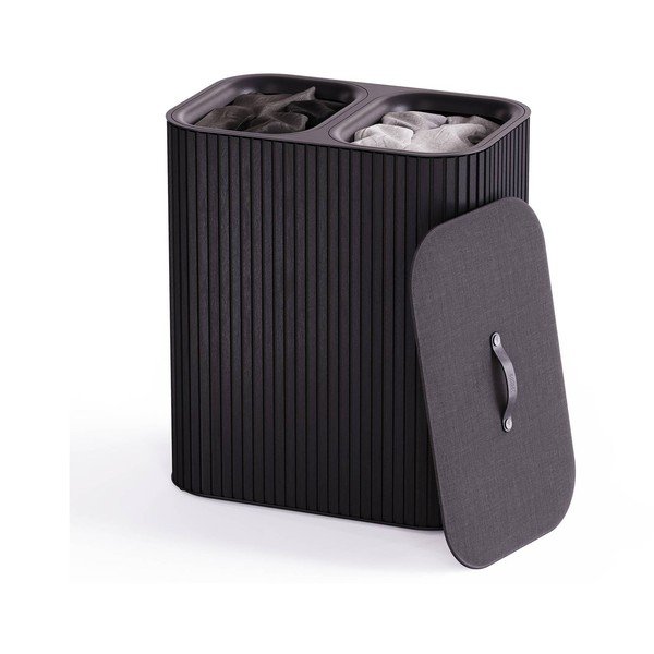 Černý bambusový koš na prádlo 2x45 l Tota Luxe – Joseph Joseph