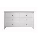 Bílá nízká komoda z borovicového dřeva 130x80 cm Berna – Marckeric