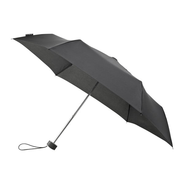Černý skládací deštník Ambiance Implival, ⌀ 90 cm