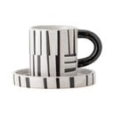 Černobílý šálek z kameniny 300 ml Frankie – Bloomingville