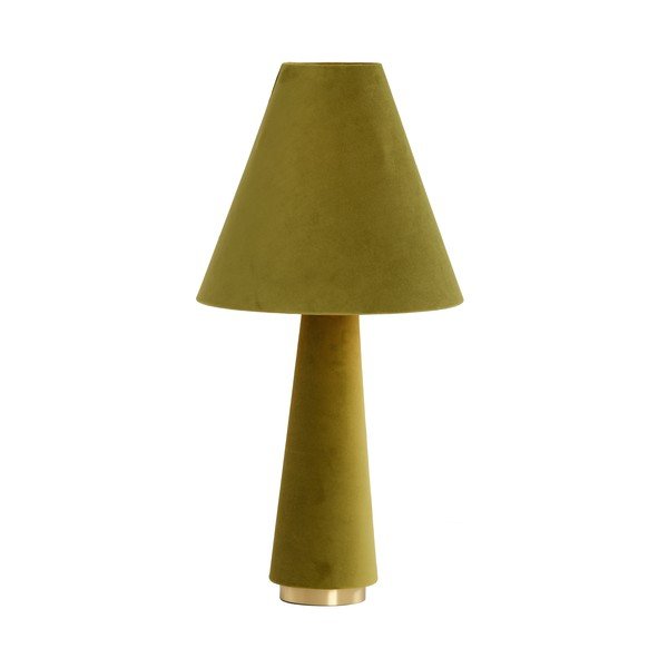 Zelená stolní lampa s textilním stínidlem (výška 61 cm) Devia – Light & Living