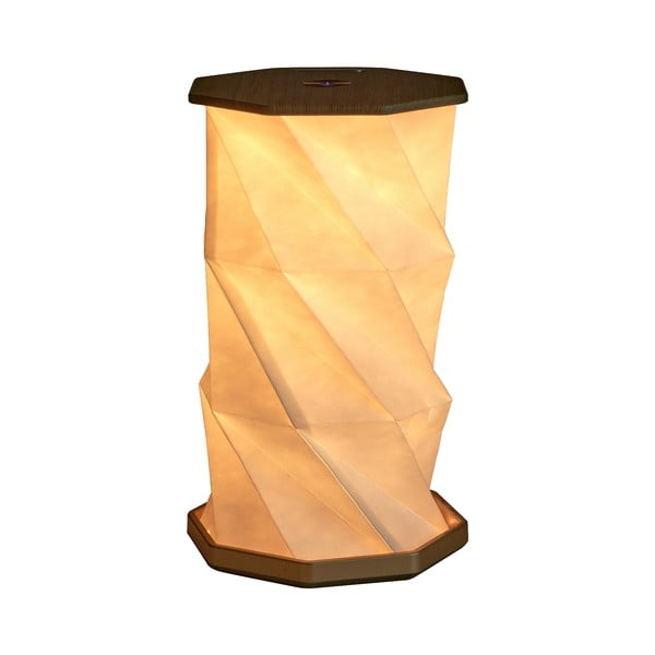 Hnědá LED stolní lampa (výška 18 cm) Twist Hexagon – Gingko