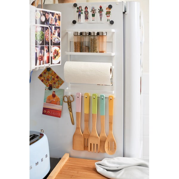 Velký bílý magnetický držák do kuchyně YAMAZAKI Tower Magnetic Side Rack-image-1