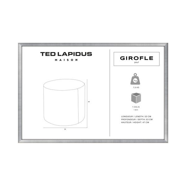 Černý puf Ted Lapidus Maison Girofle-image-3