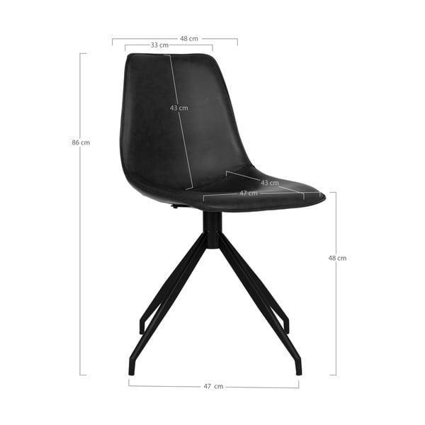 Šedé jídelní židle v sadě 2 ks Monaco – House Nordic-image-4