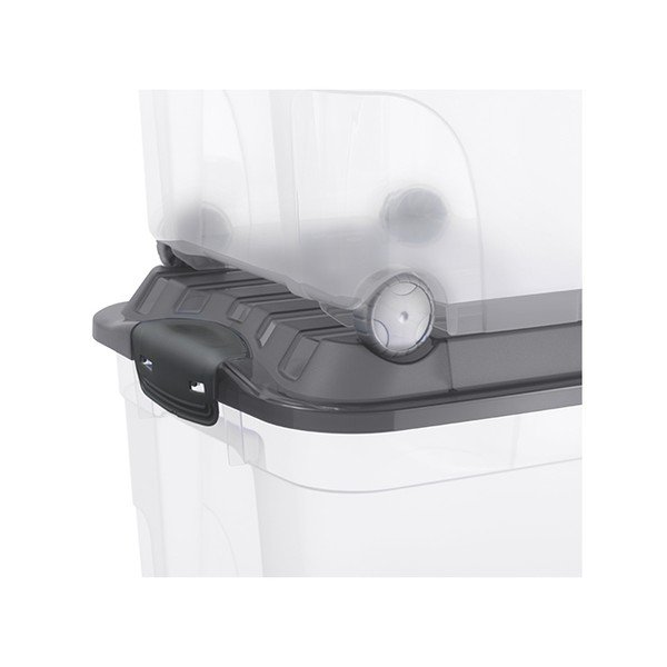 Plastový úložný box s víkem na kolečkách 57 l Roller - Rotho-image-2