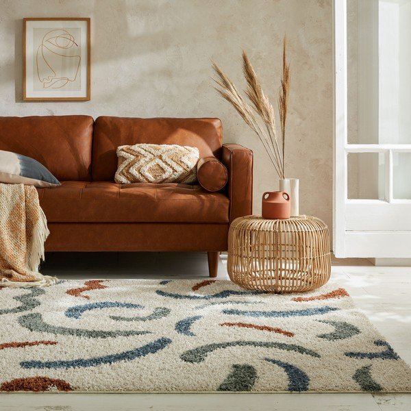 Krémový koberec 80x150 cm Squiggle – Flair Rugs-image-1