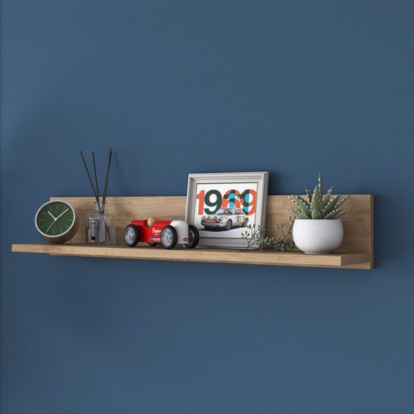 Police v dekoru ořechu v přírodní barvě Petra – Kalune Design-image-4