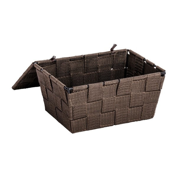 Hnědý košík s víkem Wenko Adria, 14 x 19 cm-image-1