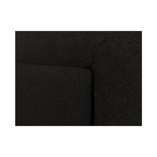 Černé čelo postele Mazzini Sofas Ancona, 140 x 120 cm-image-2