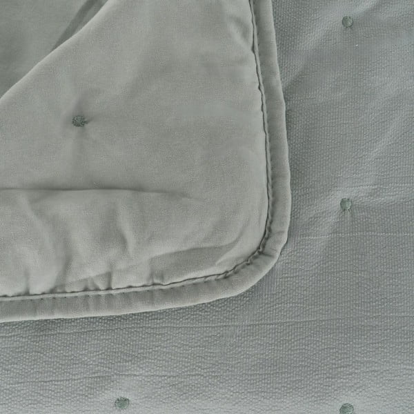 Šedozelený prošívaný přehoz 230x280 cm – Ixia-image-1