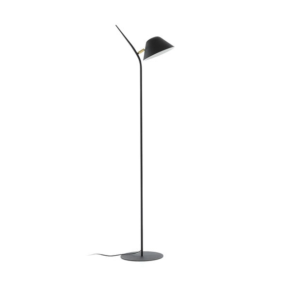 Černá stojací lampa s kovovým stínidlem (výška 152 cm) Aurelia – Kave Home