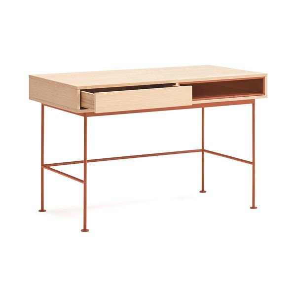 Pracovní stůl s deskou v dubovém dekoru 60x120 cm Yoko – Teulat-image-3