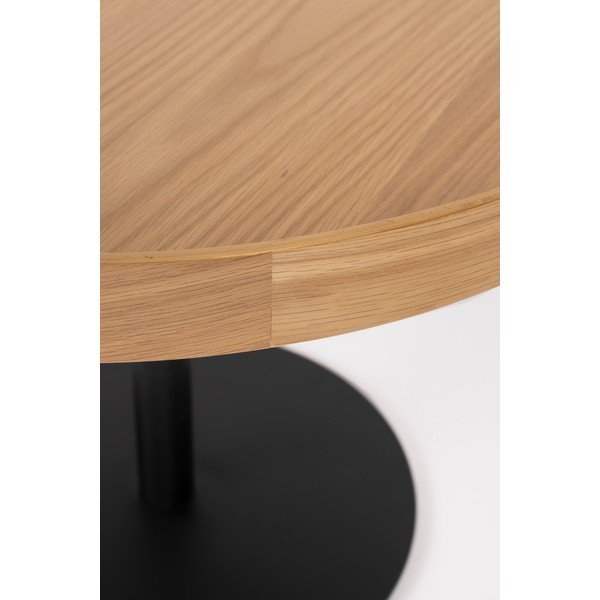 Kulatý konferenční stolek s deskou v dubovém dekoru v přírodní barvě ø 56 cm Yuri M – White Label-image-3