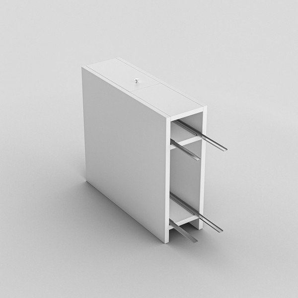 Bílá koupelnová výsuvná skříňka Garetto Calencia White-image-4