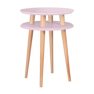 Růžový odkládací stolek Ragaba UFO, Ø 45 cm
