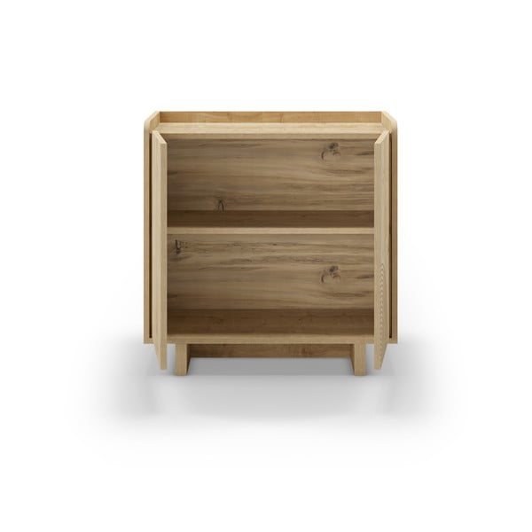 Skříňka v dekoru dubu v přírodní barvě 80x80x40 cm Daira – Marckeric-image-4