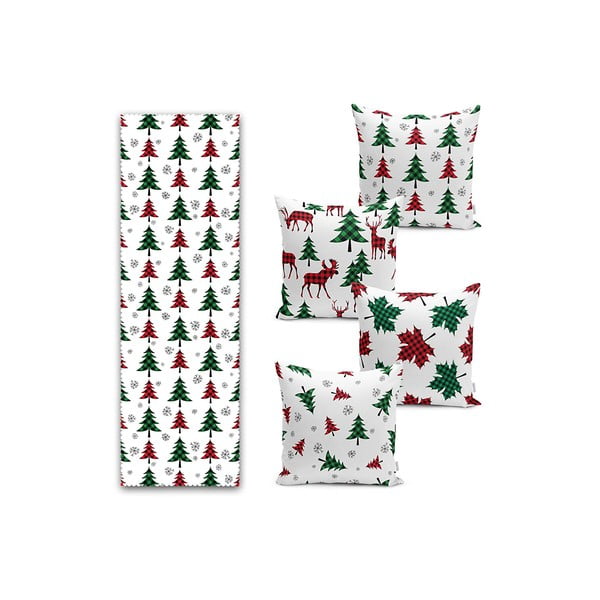 Set povlaků na polštář a běhounu 5 ks Tartan – Mila Home