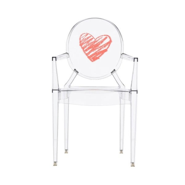 Dětská transparentní židle Kartell Lou Lou Ghost Heart