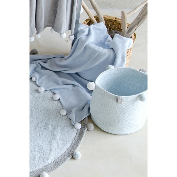 Světle modrý látkový dětský koš na hračky ø 30x30 cm Bubbly – Lorena Canals-image-1