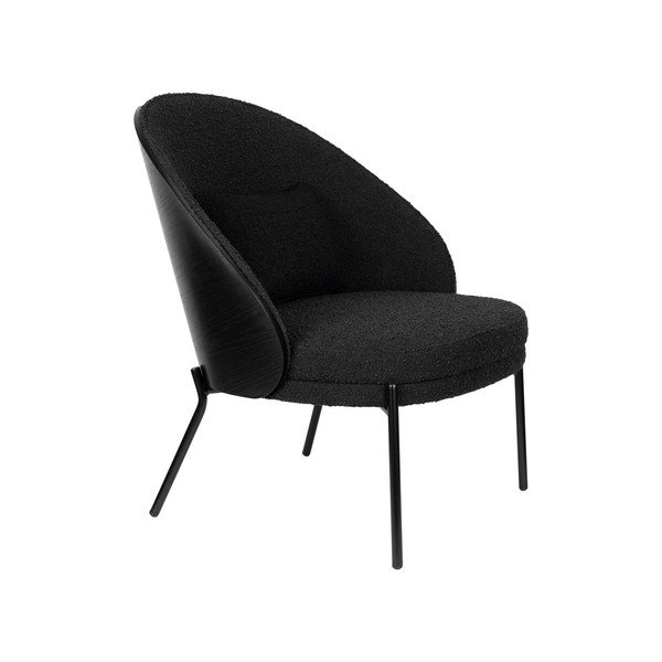 Černé křeslo z textilie bouclé Rodin – Dutchbone