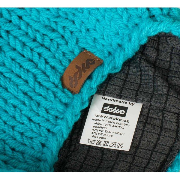 Ručně pletená čepice DOKE Blue Beanie-image-1