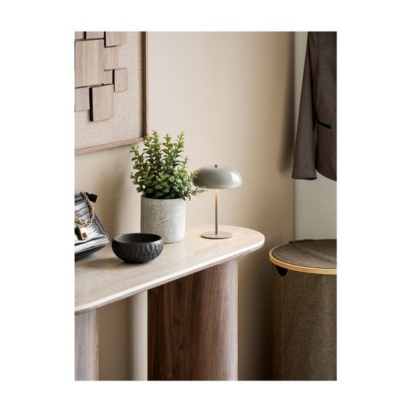 Taupe kovová LED stolní lampa (výška 23 cm) Margate – House Nordic-image-1