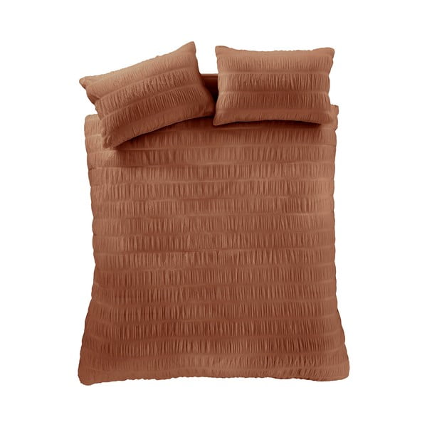 Oranžové povlečení na jednolůžko 135x200 cm Seersucker – Catherine Lansfield