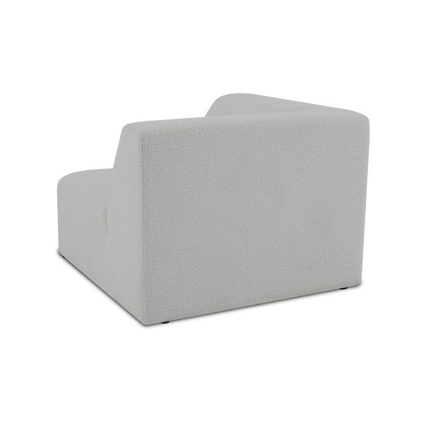 Bílý modul pohovky z textilie bouclé (variabilní) Roxy – Scandic-image-2