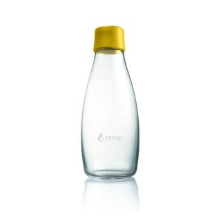 Tmavě žlutá skleněná lahev ReTap, 500 ml