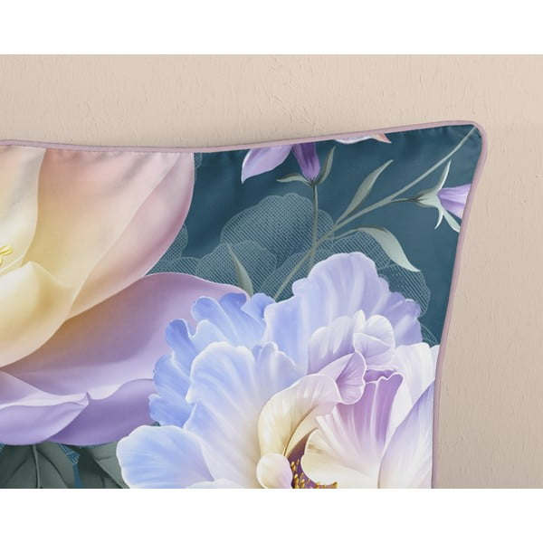 Modré povlečení na dvoulůžko/prodloužené z bavlněného saténu 200x220 cm Mirery – Descanso-image-3