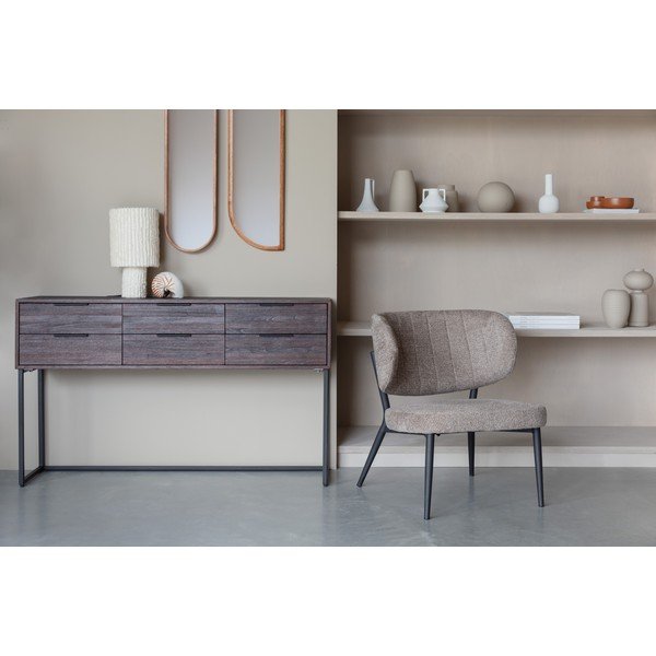 Tmavě hnědá komoda z teakového dřeva Webster – White Label-image-3