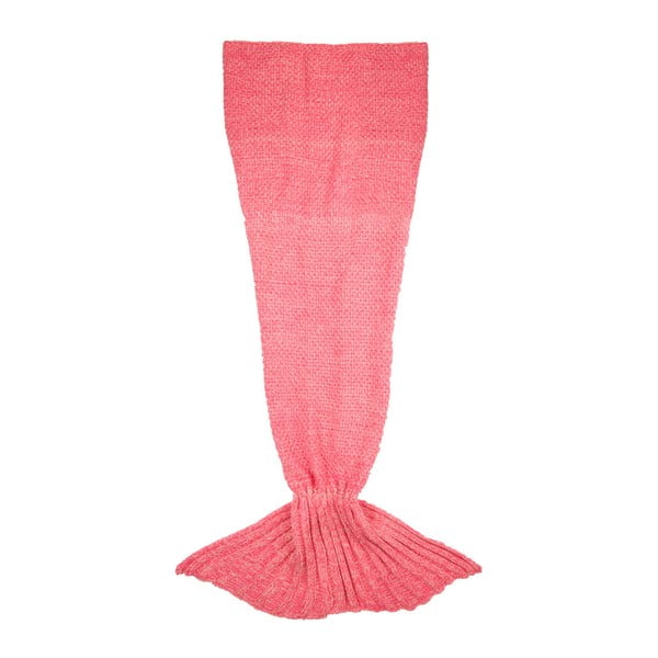 Růžová deka ve tvaru ploutve Fisura Manta Sirena Coral