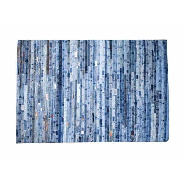 Bavlněný koberec s džínovým motivem