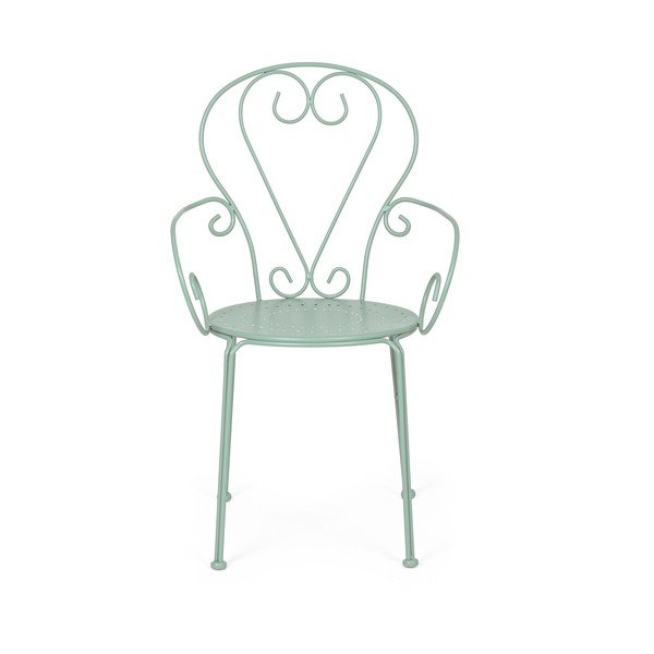 Kovová zahradní židle v mentolové barvě Etienne – Bizzotto-image-2
