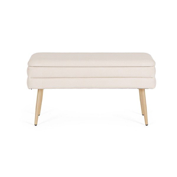 Bílá polstrovaná lavice Olga – Bizzotto