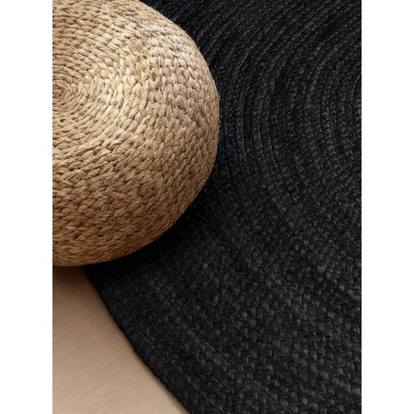 Černý oboustranný/ručně tkaný jutový koberec 160x230 cm Braided – Hanse Home-image-2