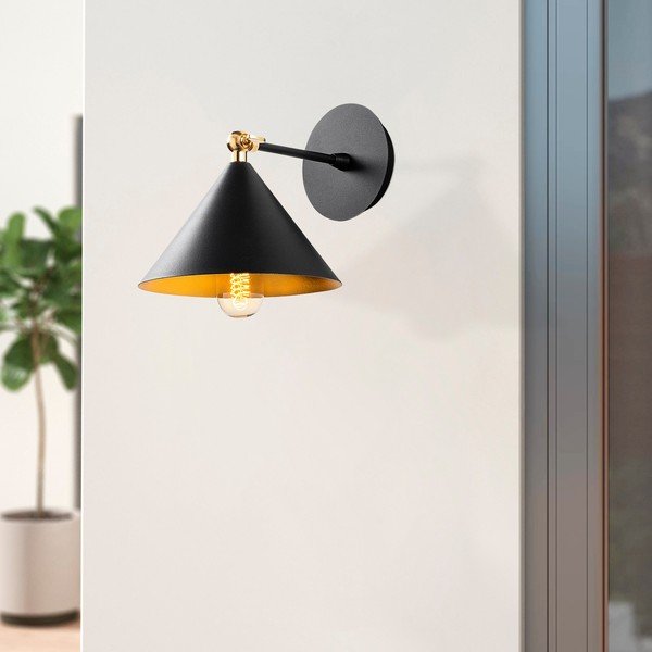 Černé nástěnné svítidlo Berceste – Opviq lights-image-1