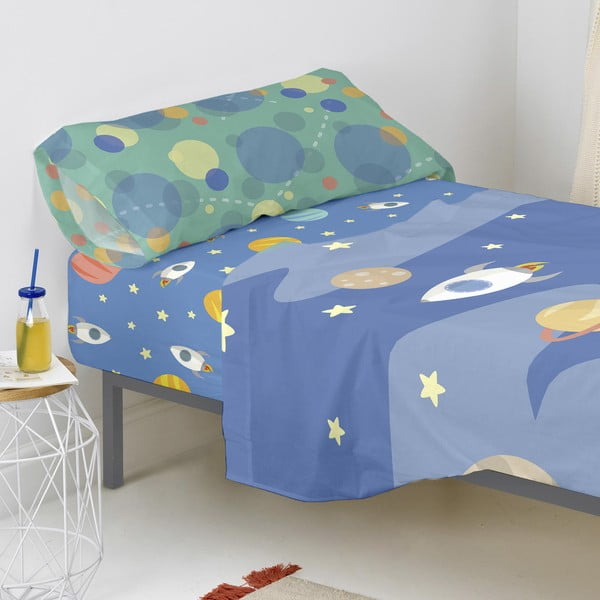 Dětské bavlněné prostěradlo Happynois Astronaut, 200 x 90 cm-image-4