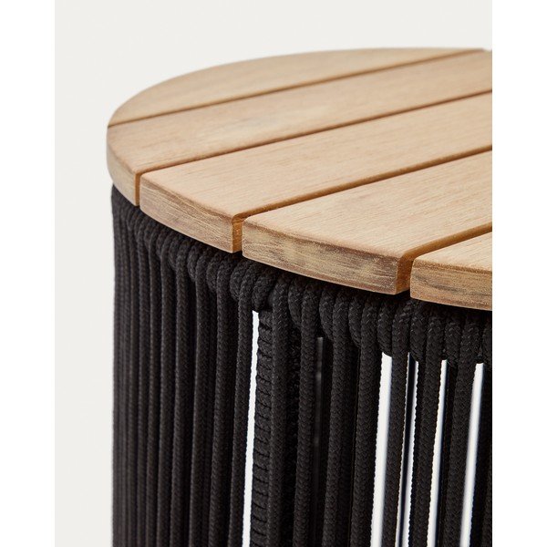 Kulatý zahradní odkládací stolek s deskou z akácie ø 40 cm Dandara – Kave Home-image-4