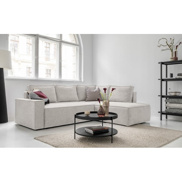 Krémová rozkládací rohová pohovka (pravý roh) Brave Dave – Miuform-image-4